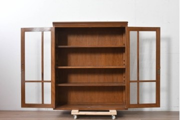 《台輪取り付け加工費込み》　和製ヴィンテージ　樺(カバ)材　直線的なデザインのキャビネット　(R-087990)