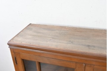 《台輪取り付け加工費込み》　和製ヴィンテージ　樺(カバ)材　直線的なデザインのキャビネット　(R-087990)