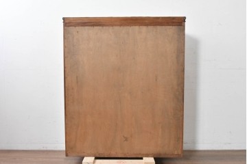 《台輪取り付け加工費込み》　和製ヴィンテージ　樺(カバ)材　直線的なデザインのキャビネット　(R-087990)