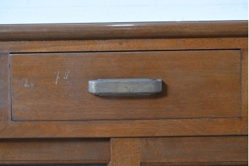 《天板取り付け加工費込み》　和製ヴィンテージ　樺(カバ)材　和洋どちらにも合わせやすい引き出し付きサイドボード　(R-087991)