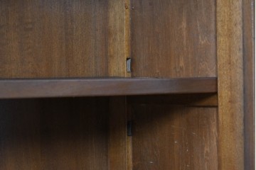 《台輪取り付け加工費込み》　和製ヴィンテージ　樺(カバ)材　直線的なデザインのキャビネット　(R-087993)
