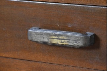 《天板取り付け加工費込み》　和製ヴィンテージ　樺(カバ)材　和洋どちらにも合わせやすい引き出し付きサイドボード　(R-087994)
