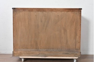 《天板取り付け加工費込み》　和製ヴィンテージ　樺(カバ)材　和洋どちらにも合わせやすい引き出し付きサイドボード　(R-087994)