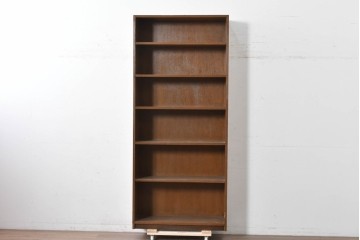 和製ヴィンテージ　ラワン材　シンプルな本棚　(R-087995)