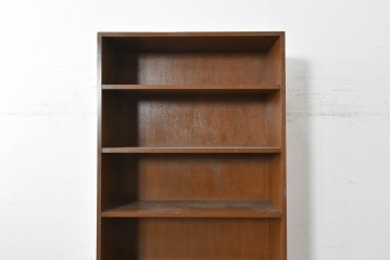 和製ヴィンテージ　ラワン材　シンプルな本棚　(R-087995)