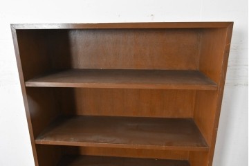 和製ヴィンテージ　ラワン材　シンプルな本棚　(R-087995)