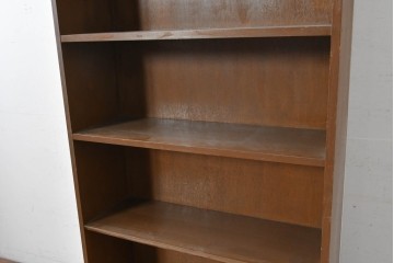 和製ヴィンテージ　ラワン材　シンプルな本棚　(R-087995)