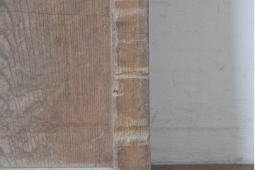 アンティーク建具　昭和初期　時を重ねた木味が魅力の格子蔵戸1枚　(R-087996)