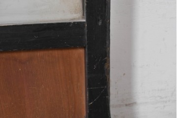 アンティーク建具　明治から大正　黒枠が空間を引き締める障子蔵戸　(R-087997)