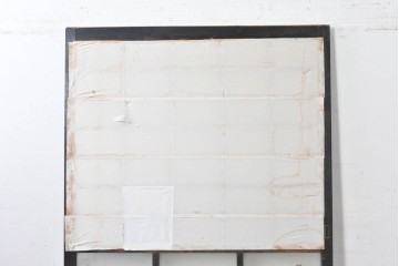 アンティーク建具　明治から大正　黒枠が空間を引き締める障子蔵戸　(R-087997)