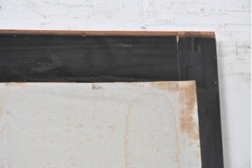 アンティーク建具　明治から大正　黒枠が空間を引き締める障子蔵戸　(R-087997)