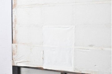 アンティーク建具　明治から大正　黒枠が空間を引き締める障子蔵戸　(R-087997)