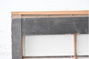 アンティーク建具　明治から大正　黒枠と抜け感のあるデザインが魅力の障子蔵戸　(R-087998)
