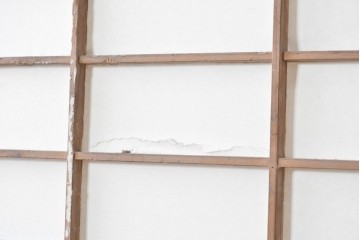 アンティーク建具　明治から大正　黒枠と抜け感のあるデザインが魅力の障子蔵戸　(R-087998)