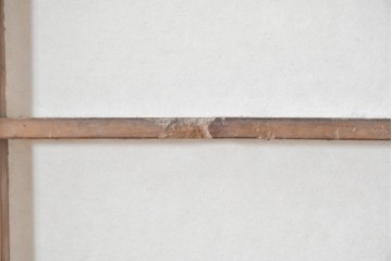 アンティーク建具　明治から大正　黒枠と抜け感のあるデザインが魅力の障子蔵戸　(R-087998)