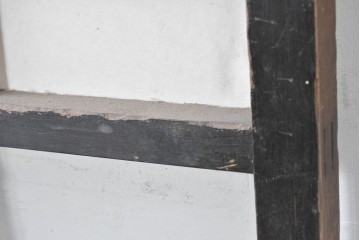 アンティーク建具　明治から大正　黒枠と抜け感のあるデザインが魅力の障子蔵戸　(R-087998)