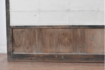アンティーク建具　明治から大正　黒枠と抜け感のあるデザインが魅力の障子蔵戸　(R-087998)