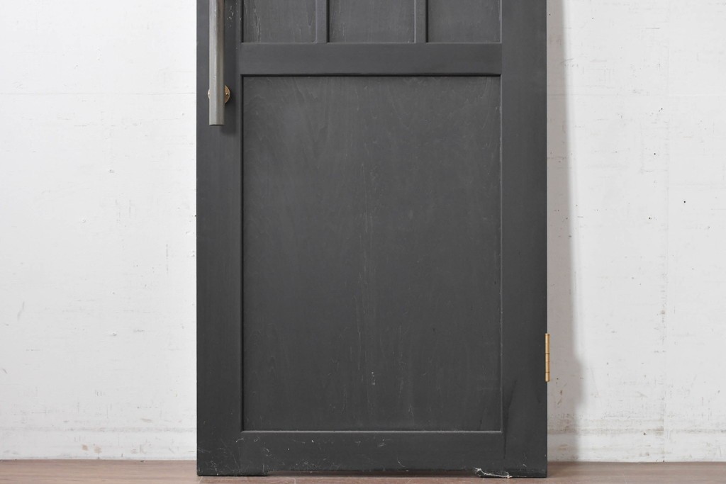 中古建具　職人手作り　シックなカラーがおしゃれな木製ドア1枚　(R-088004)