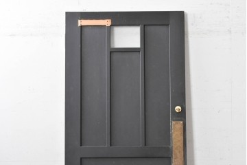 中古建具　職人手作り　シックなカラーがおしゃれな木製ドア1枚　(R-088004)