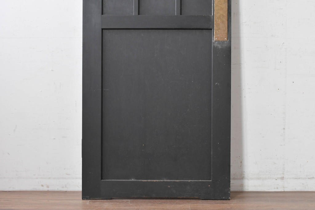 中古建具　職人手作り　シックなカラーがおしゃれな木製ドア1枚　(R-088004)