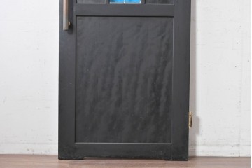 中古建具　鮮やかな色ガラスを組み合わせた職人手作りのステンドグラス入りドア1枚　(R-088005)