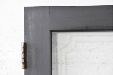 中古建具　店舗用におすすめ!　シックなカラーがお洒落な親子ドア2枚(1対)セット　(R-088006)