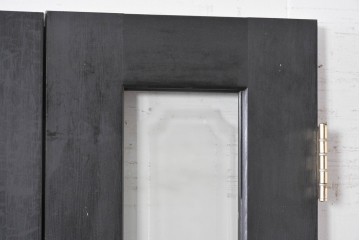 中古建具　店舗用におすすめ!　シックなカラーがお洒落な親子ドア2枚(1対)セット　(R-088006)