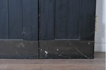 中古建具　店舗用におすすめ!　シックなカラーがお洒落な親子ドア2枚(1対)セット　(R-088006)