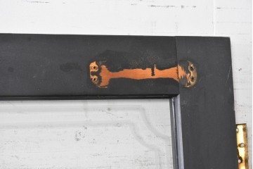 中古建具　店舗用におすすめ!　シックなカラーがお洒落な親子ドア2枚(1対)セット　(R-088006)