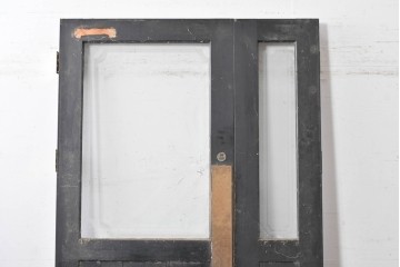中古建具　店舗用におすすめ!　シックなカラーがお洒落な親子ドア2枚(1対)セット　(R-088007)