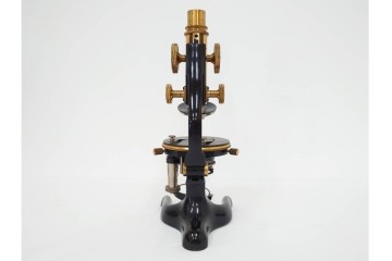ドイツ　Ernst Leitz Wetzlar(エルンスト・ライツ)　No.189918　レンズ付き顕微鏡　外箱付き　(R-088008)