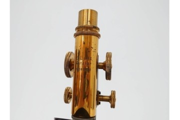 ドイツ　Ernst Leitz Wetzlar(エルンスト・ライツ)　No.189918　レンズ付き顕微鏡　外箱付き　(R-088008)