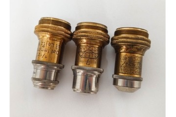 ドイツ　Ernst Leitz Wetzlar(エルンスト・ライツ)　No.189918　レンズ付き顕微鏡　外箱付き　(R-088008)
