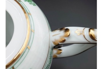 ハンガリー製　HEREND(ヘレンド)　インドの華　優美なティーポット　定価9万3500円　(R-088014)