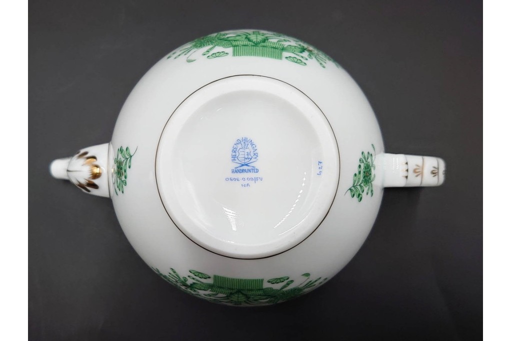 ハンガリー製　HEREND(ヘレンド)　インドの華　優美なティーポット　定価9万3500円　(R-088014)