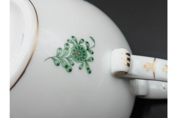 ハンガリー製　HEREND(ヘレンド)　インドの華　優美なティーポット　定価9万3500円　(R-088014)