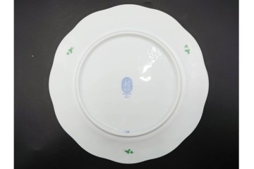ハンガリー製　HEREND(ヘレンド)　インドの華　気品漂うサービストレー・トリオセット　定価(2点合計)11万6600円　(R-088015)