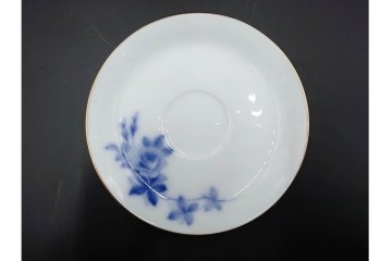 大倉陶園(OKURA/OAC)　ラビットアイブルーベリー　ブルーローズ　上品なトリオ2客セット　(R-088021)