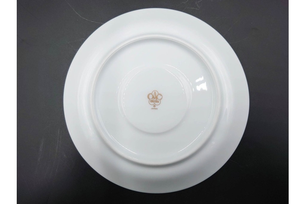 大倉陶園(OKURA/OAC)　ラビットアイブルーベリー　ブルーローズ　上品なトリオ2客セット　(R-088021)