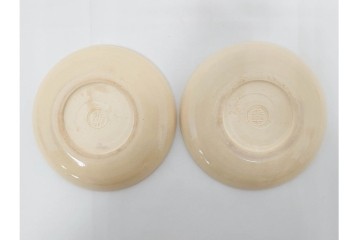 十六代 永楽善五郎　京焼　4.1寸　和の趣が味わい深いつくばね皿5枚セット　共箱付き　(R-088025)