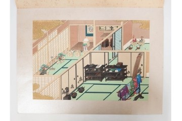 昭和12・13年　歴代装飾図絵(第1輯から第5輯)　木版画15枚揃セット　解説書付き　(R-088027)