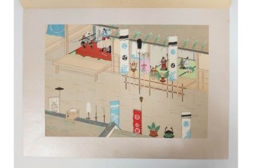 昭和12・13年　歴代装飾図絵(第1輯から第5輯)　木版画15枚揃セット　解説書付き　(R-088027)