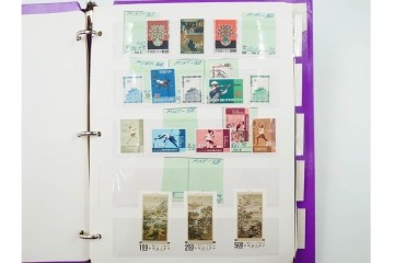 中国切手　未使用&使用済　消印あり　色々な図案が並ぶ切手ファイル　(R-088028)