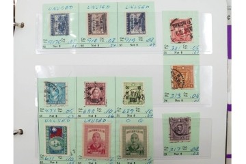 中国切手　未使用&使用済　消印あり　色々な図案が並ぶ切手ファイル　(R-088028)