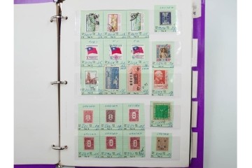 中国切手　未使用&使用済　消印あり　色々な図案が並ぶ切手ファイル　(R-088028)
