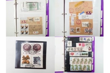 中国切手　未使用&使用済　消印あり　色々な図案が並ぶ切手ファイル　(R-088028)
