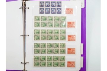 中国切手　未使用&使用済　消印あり　色々な図案が並ぶ切手ファイル　(R-088028)