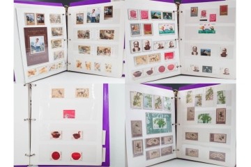中国切手　未使用&使用済　消印あり　色々な図案が並ぶ切手ファイル　(R-088028)