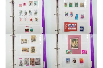中国切手　未使用&使用済　消印あり　色々な図案が並ぶ切手ファイル　(R-088028)