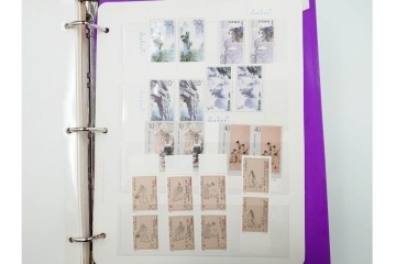 中国切手　未使用&使用済　消印あり　色々な図案が並ぶ切手ファイル　(R-088028)